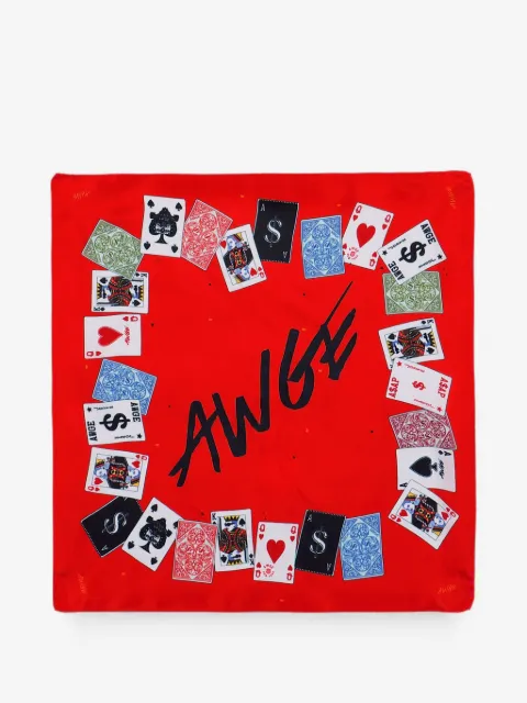 AWGE cards-print logo-print foulard