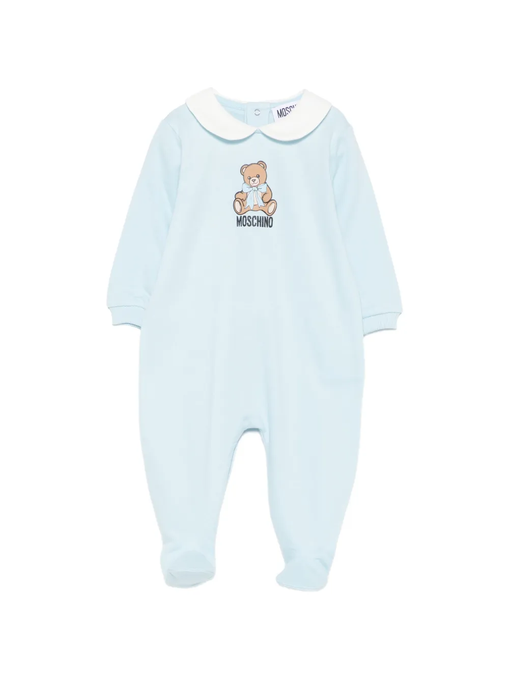 Moschino Kids logo-print pajamas - Blu