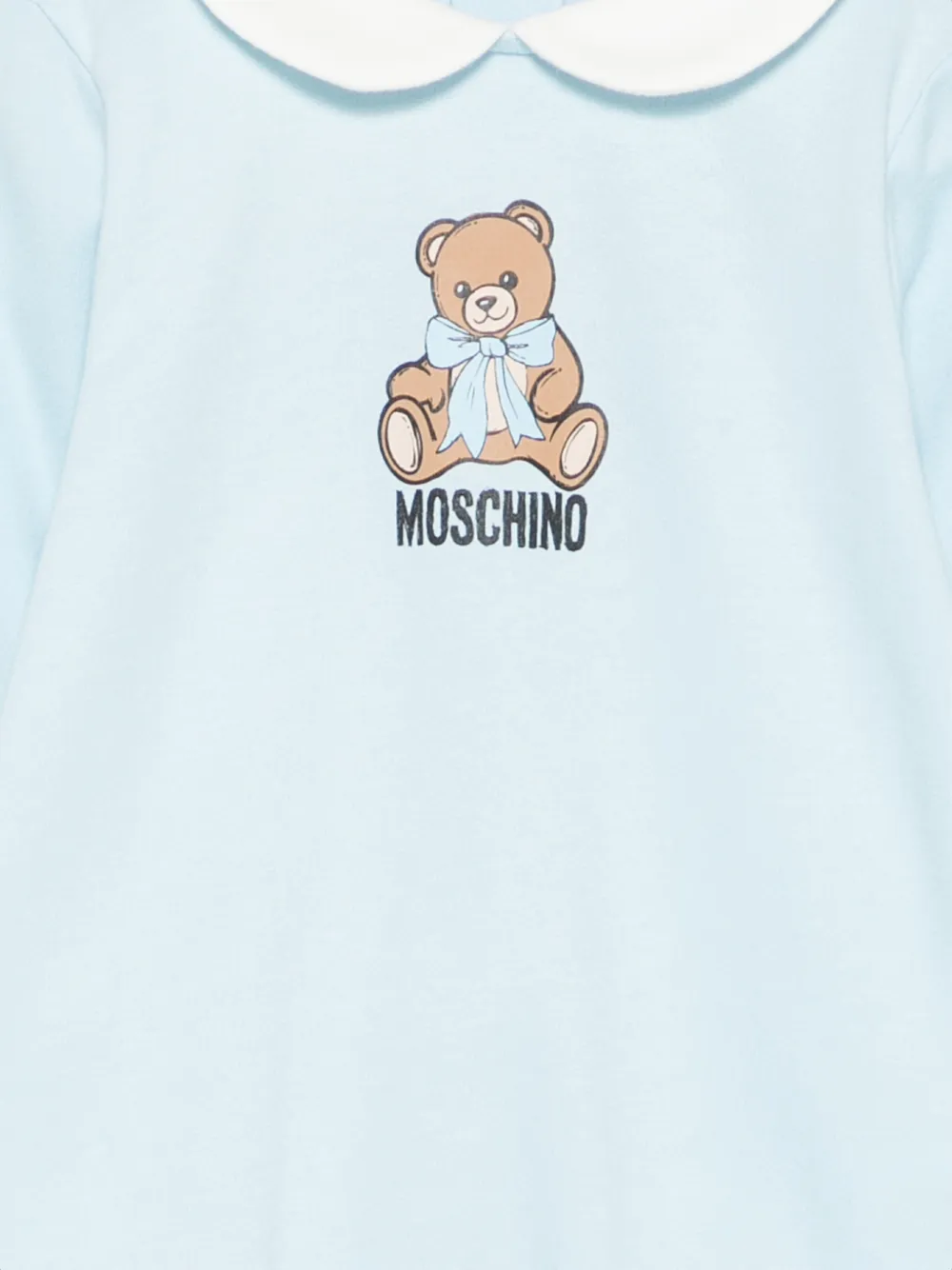 Moschino Kids Pyjama met logoprint Blauw