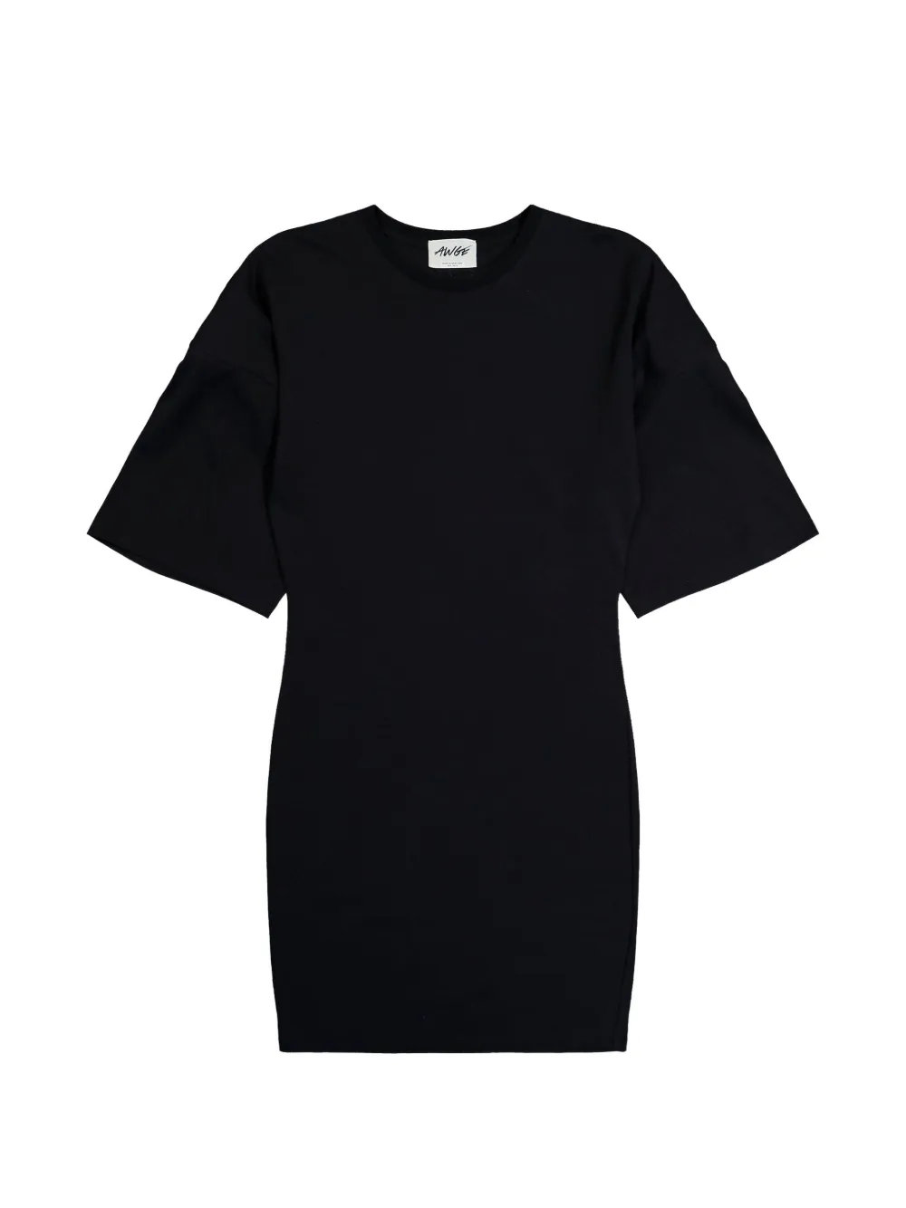 AWGE shoulder-pad logo-print mini dress - Schwarz