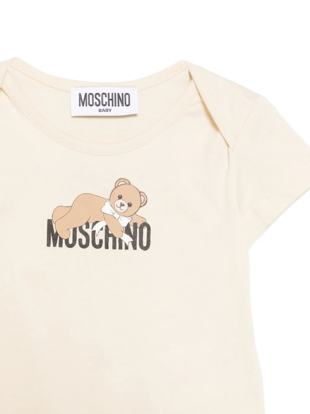 Moschino Kids Teddy Bear romper met print Beige