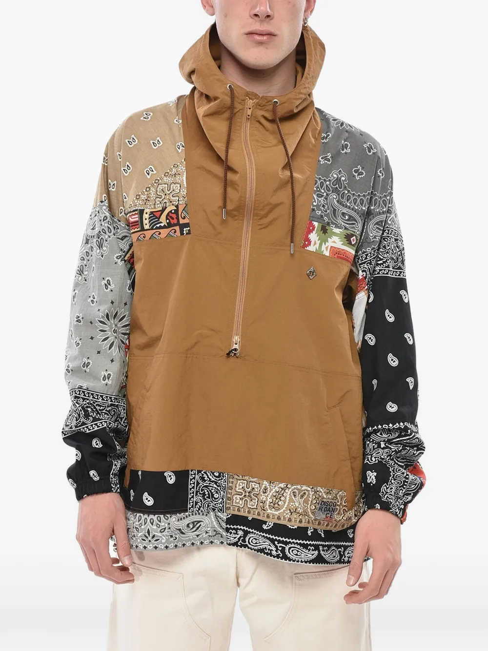 Children Of The Discordance bandana-patchwork jacket - Braun