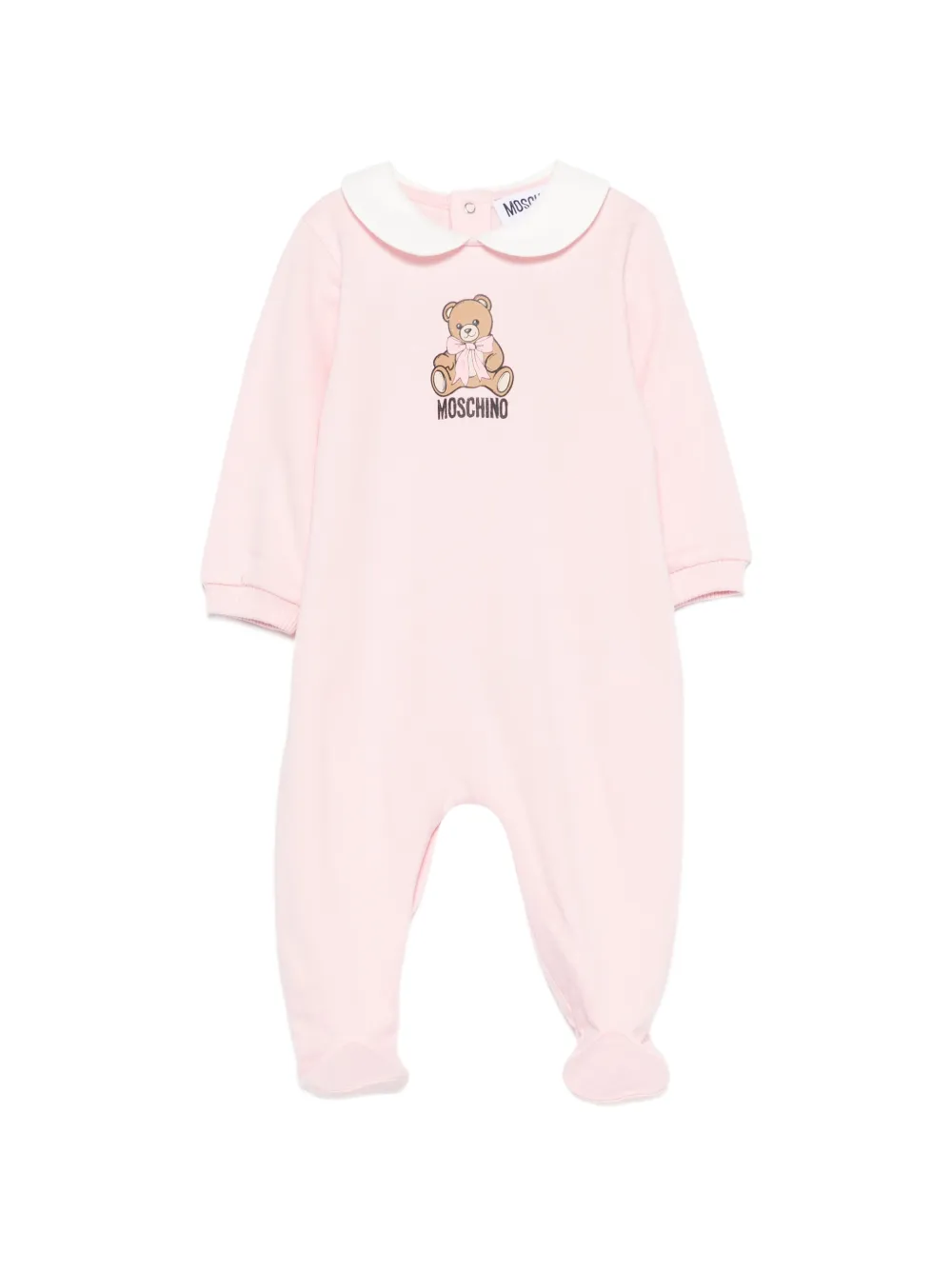 Moschino Kids Teddy Bear Peter Pan collar pajama - Rosa