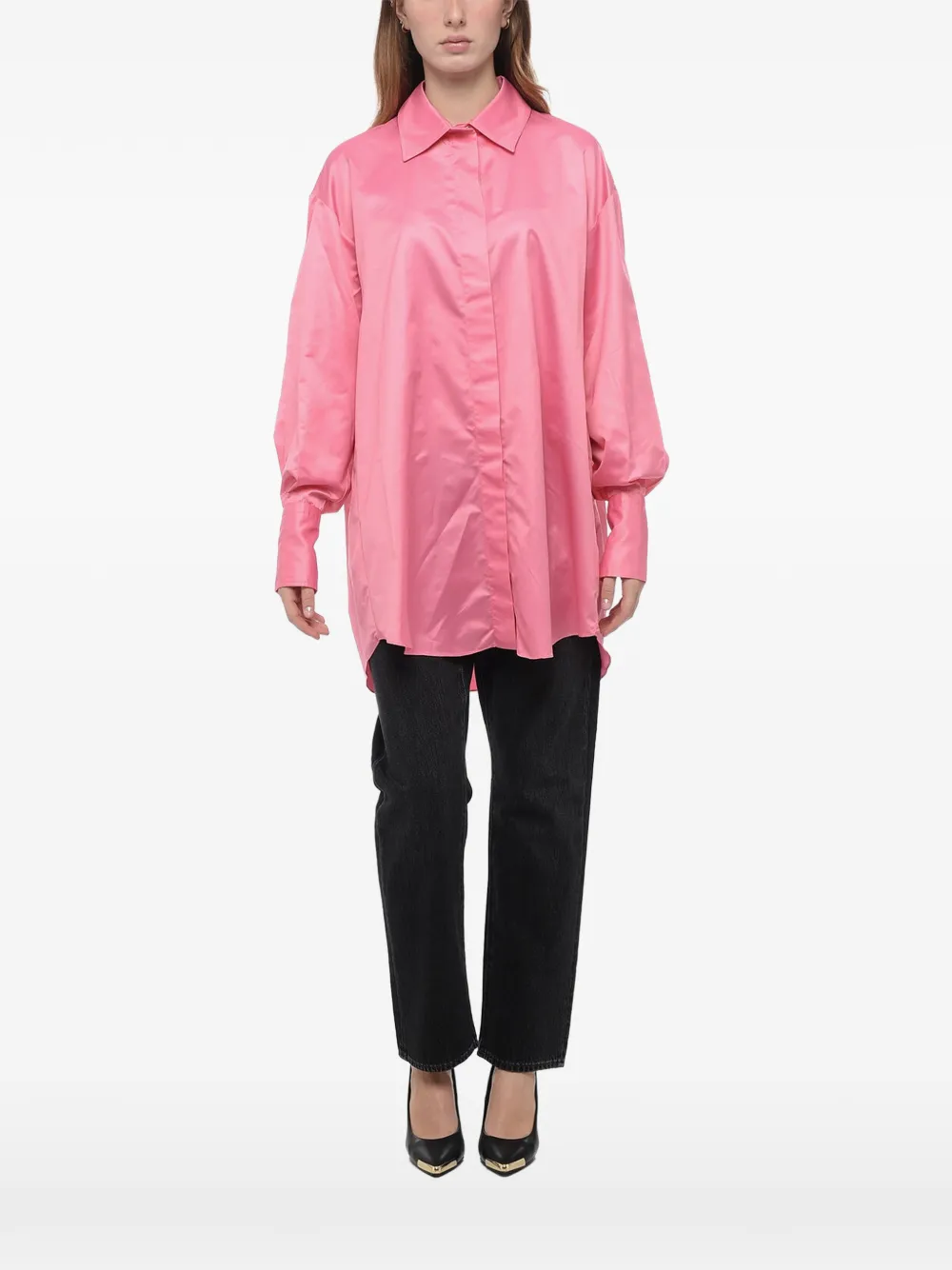 Patou oversized asymmetric shirt - Rosa