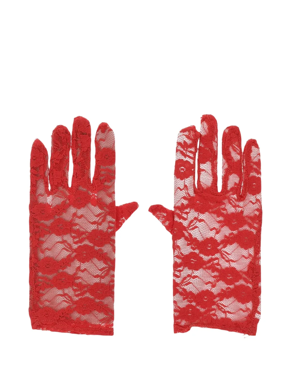 Super Blond Floral-lace Gloves In Multi