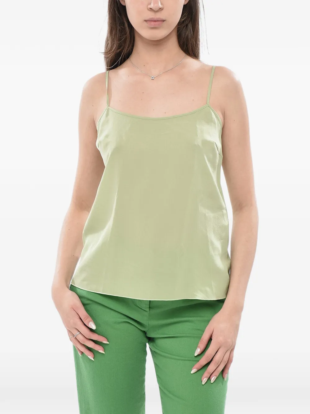 Ermanno Scervino sleeveless silk tank top - Grün