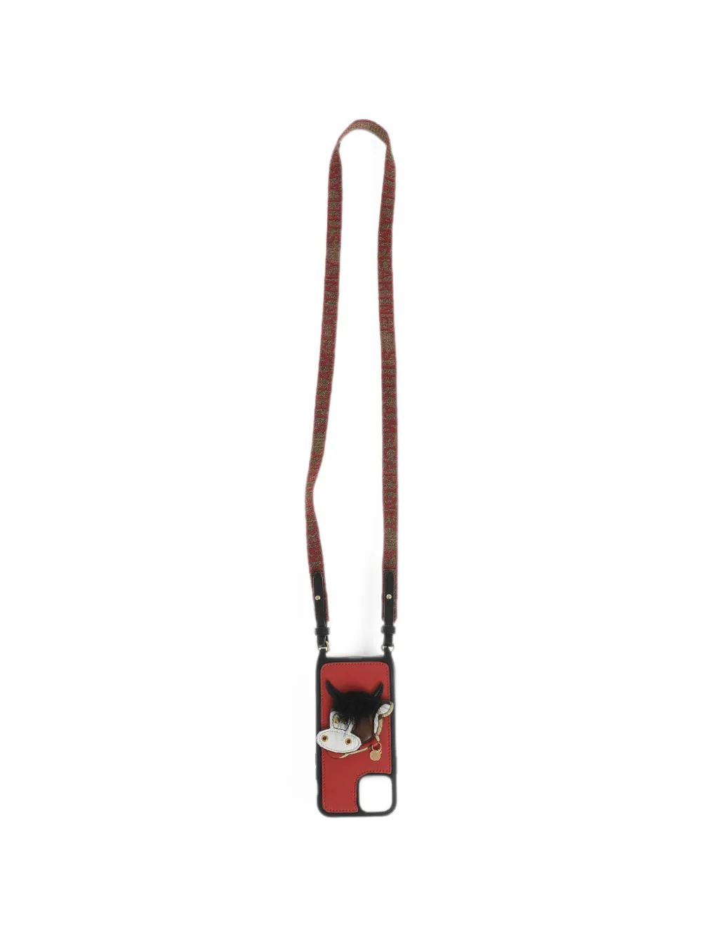 Stella McCartney horse-patchwork strap iPhone 11 Pro case - Rot