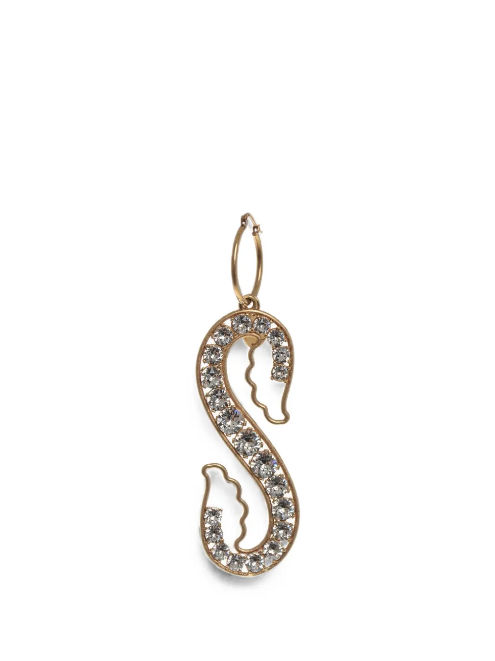 Stella McCartney single metal earring embellished with crystals - Gold