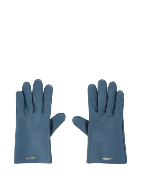 Undercover logo-print leather gloves