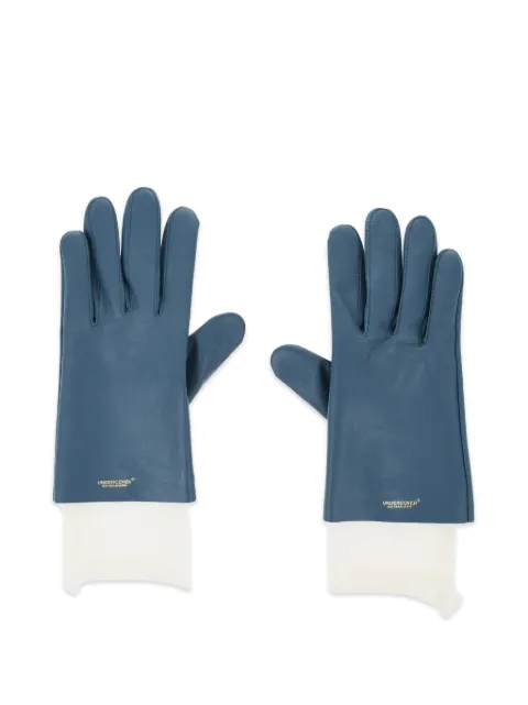Undercover logo-print leather gloves