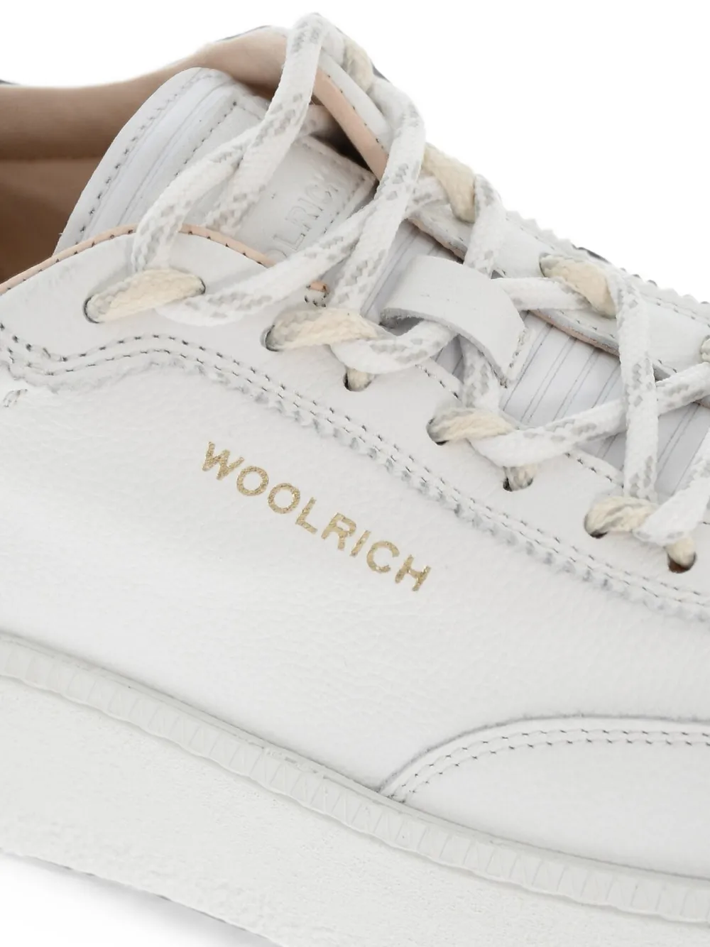 Woolrich lace-up leather sneakers Wit