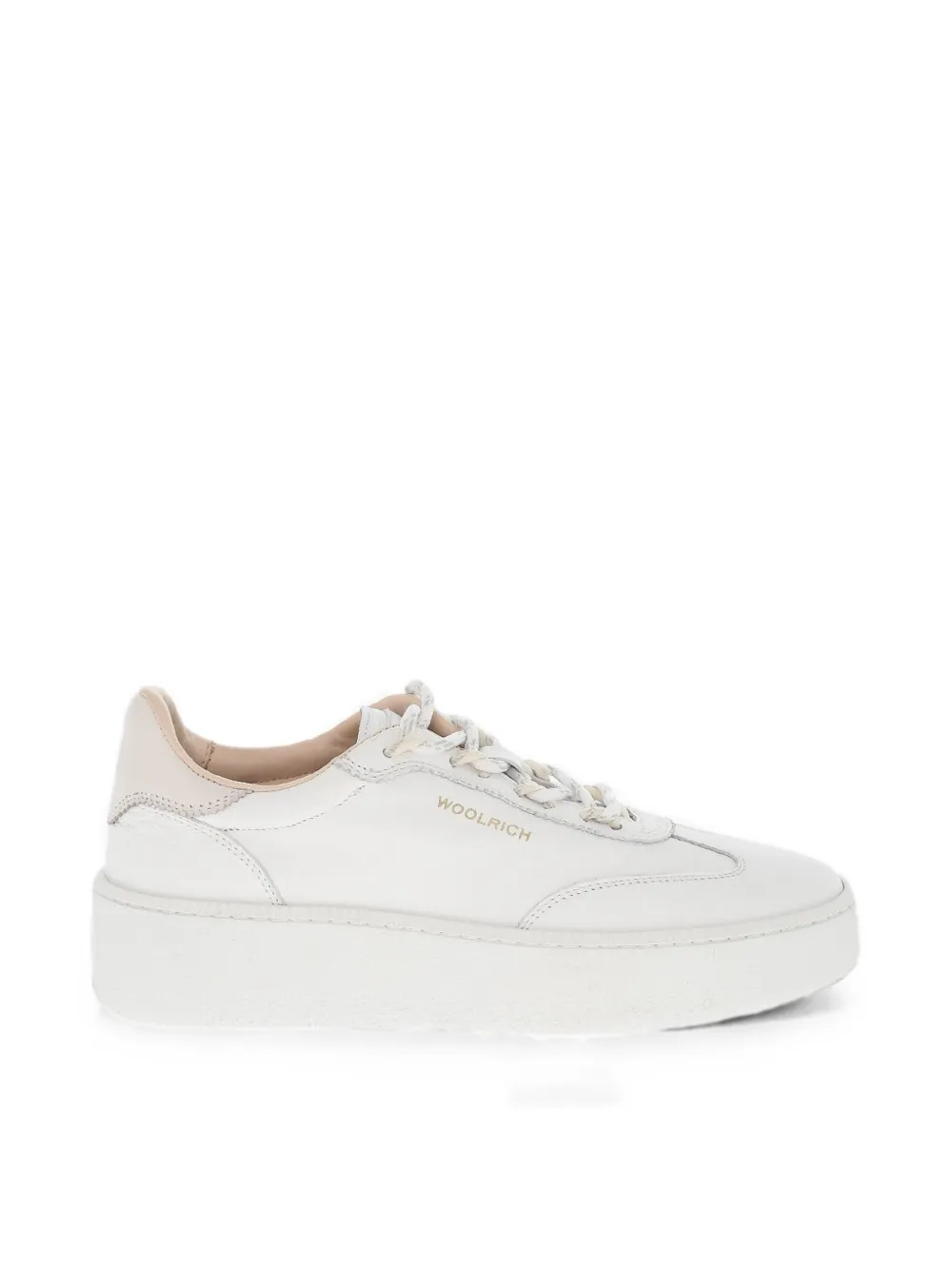 Woolrich lace-up leather sneakers Wit