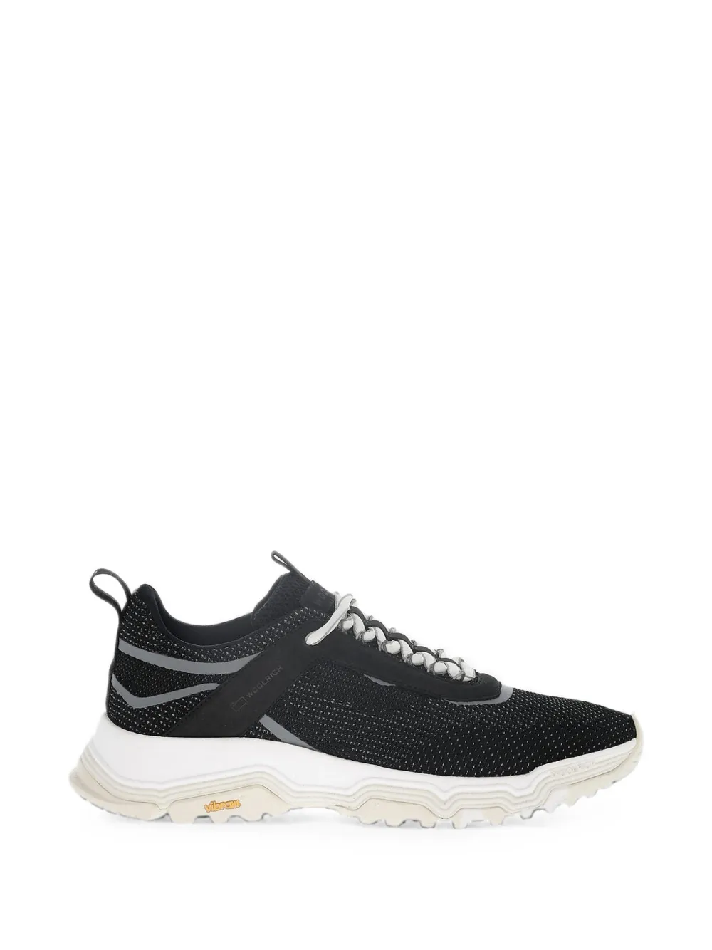 Woolrich perforated suede-trim sneakers Zwart