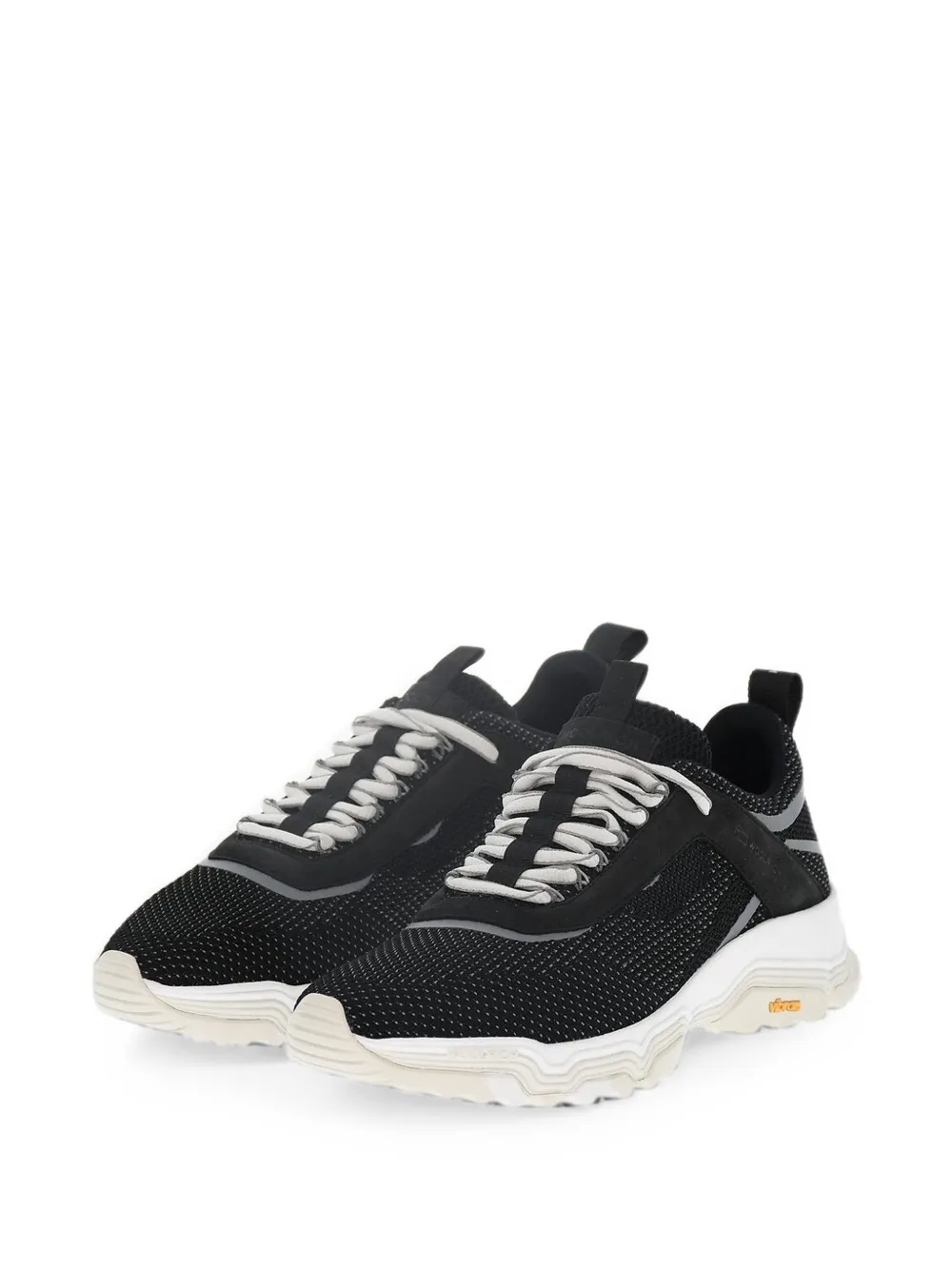 Woolrich perforated suede-trim sneakers Zwart