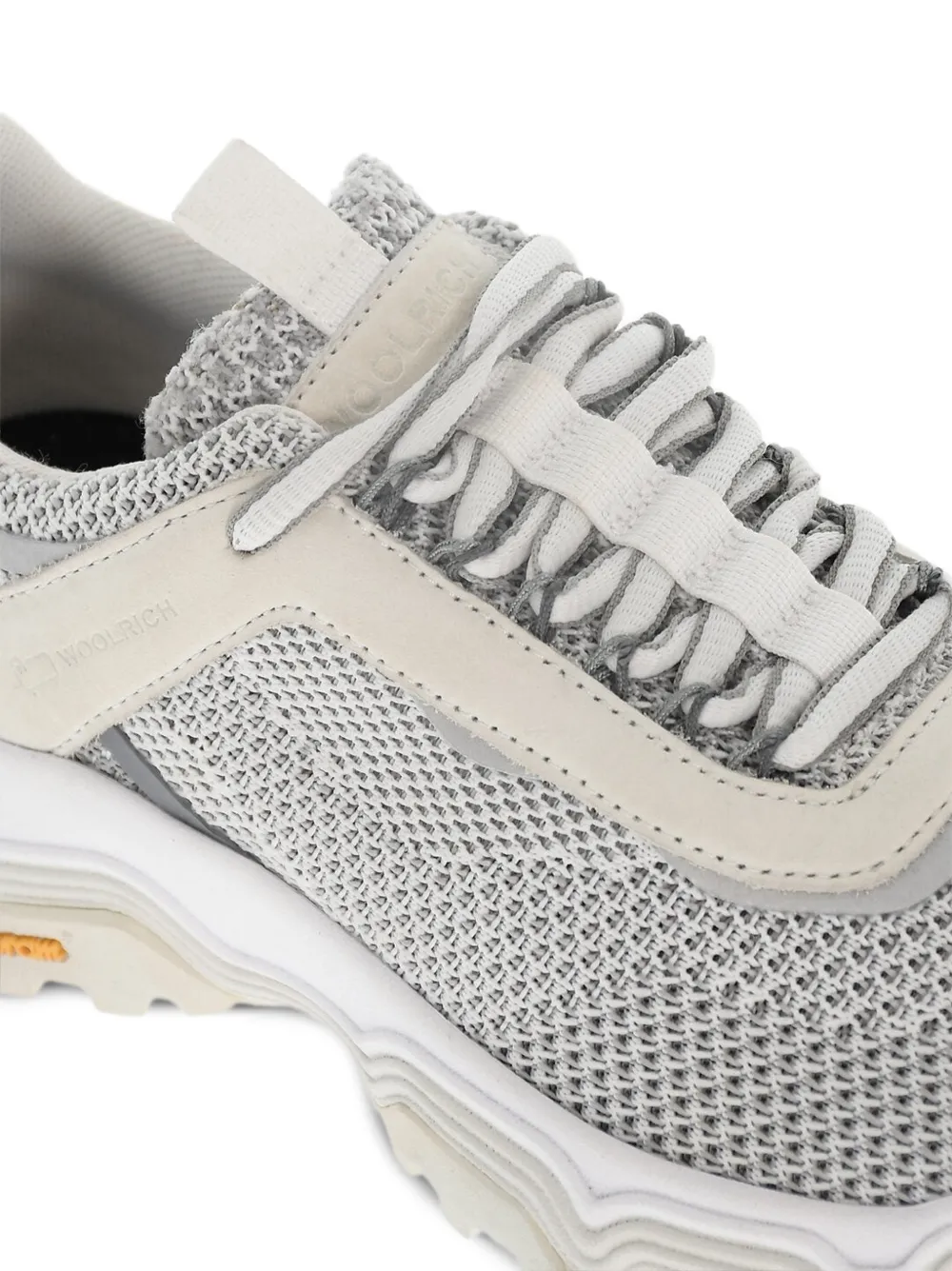 Woolrich perforated suede-trim sneakers Grijs