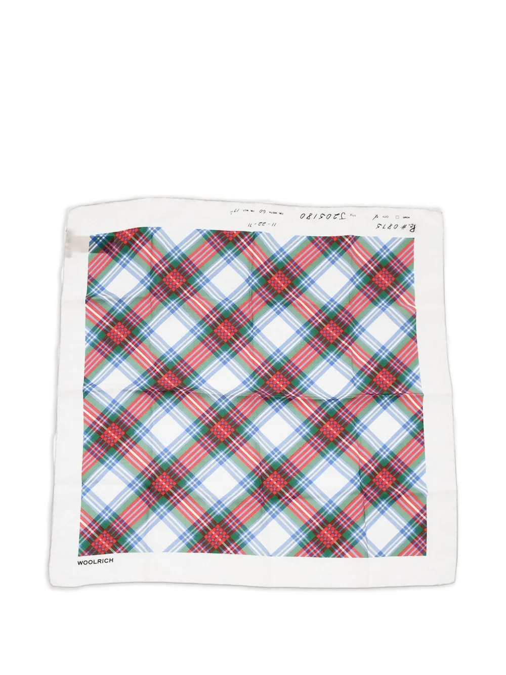 Woolrich plaid silk scarf - Weiß