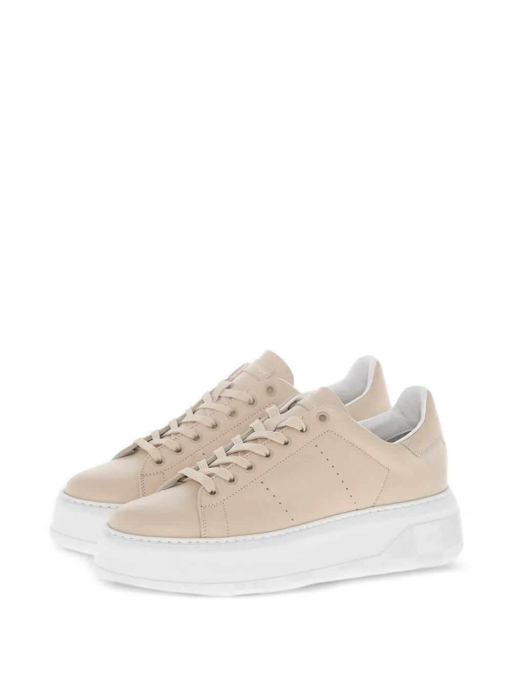 Woolrich low-top leather sneakers Beige