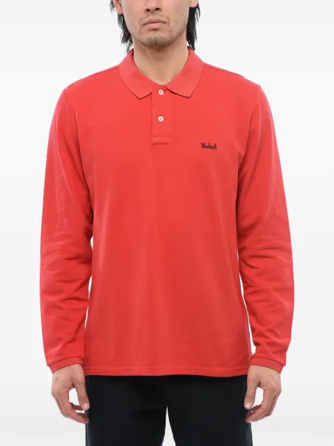 Woolrich embroidered long-sleeve polo shirt