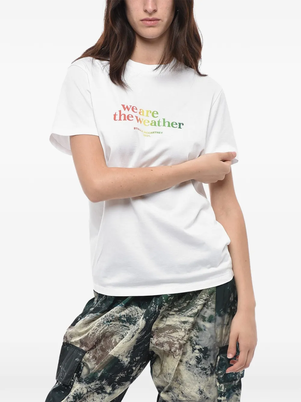 Stella McCartney slogan-print short-sleeve T-shirt - Weiß