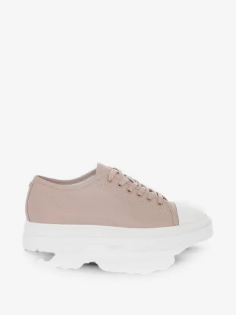 Woolrich hammered leather chunky sneakers