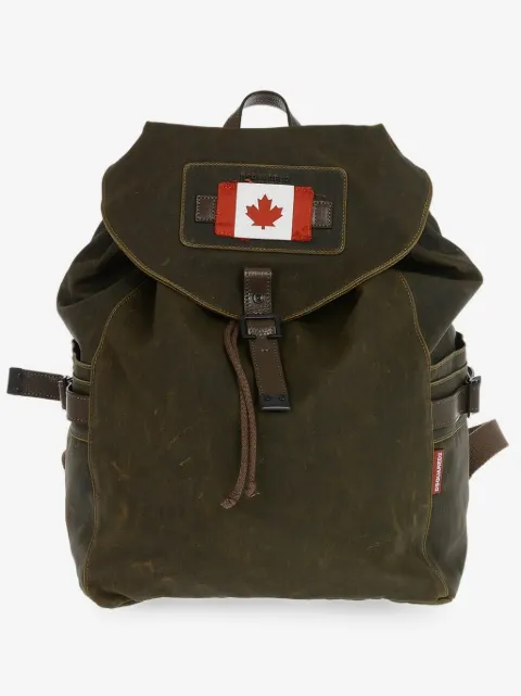 DSQUARED2 mochila con parche de bandera y bolsillo lateral