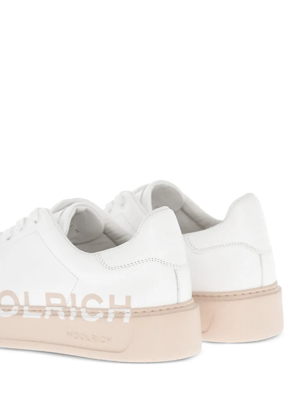 Woolrich logo-print lace-up sneakers Wit