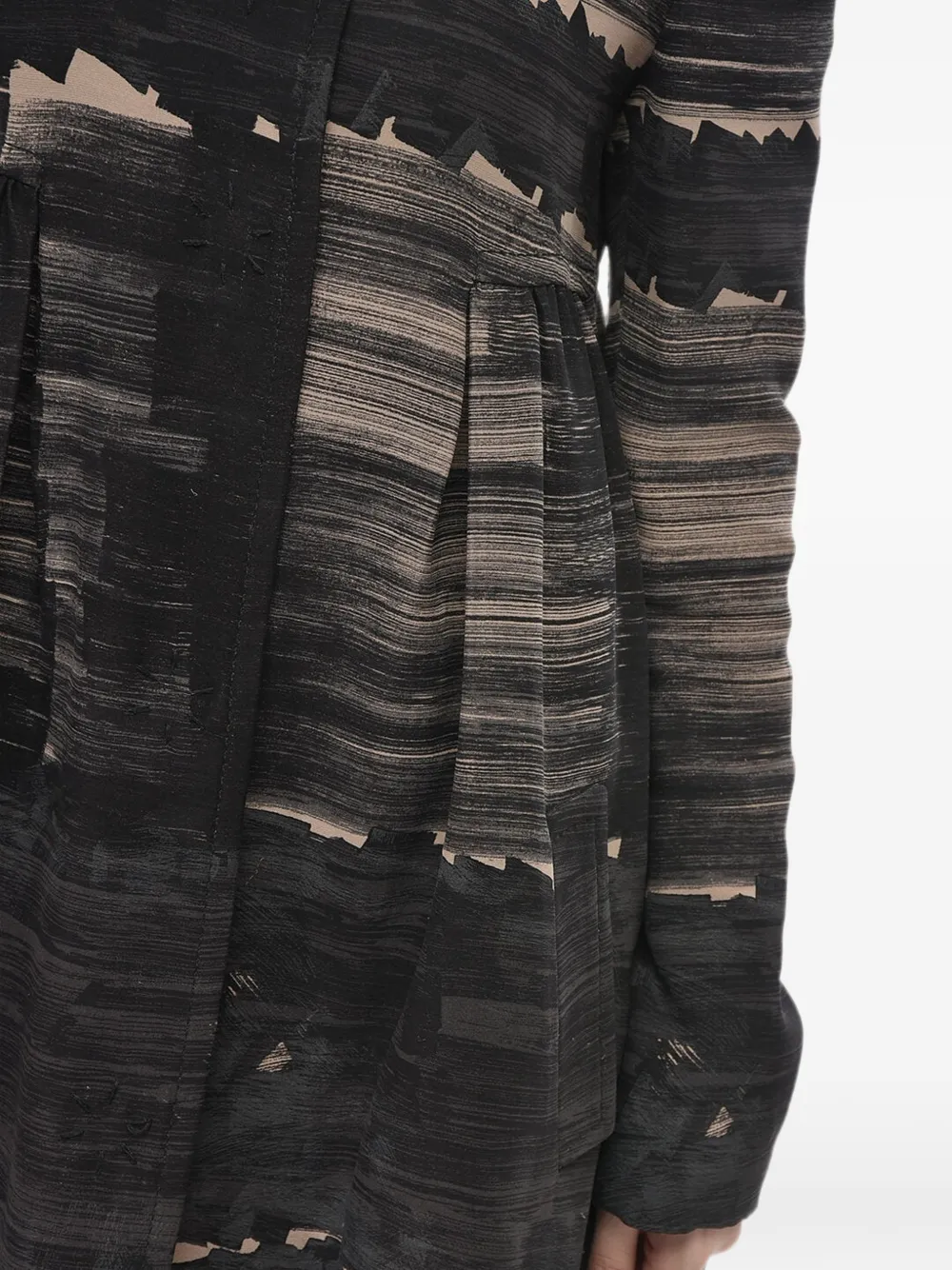 Giambattista Valli printed single-breasted coat Zwart