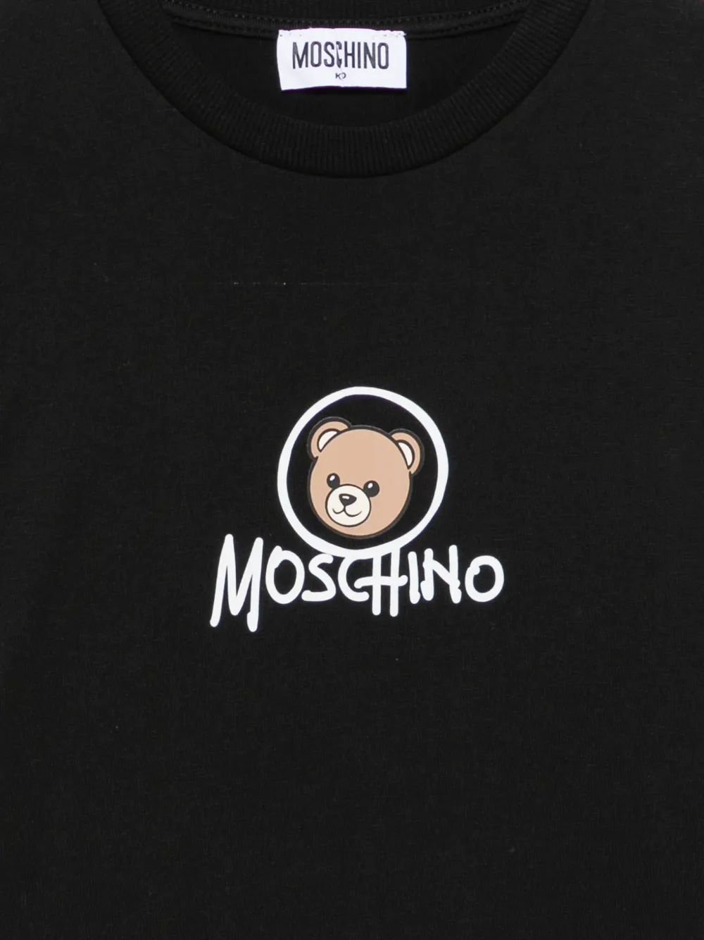 Moschino Kids T-shirt met logoprint Zwart