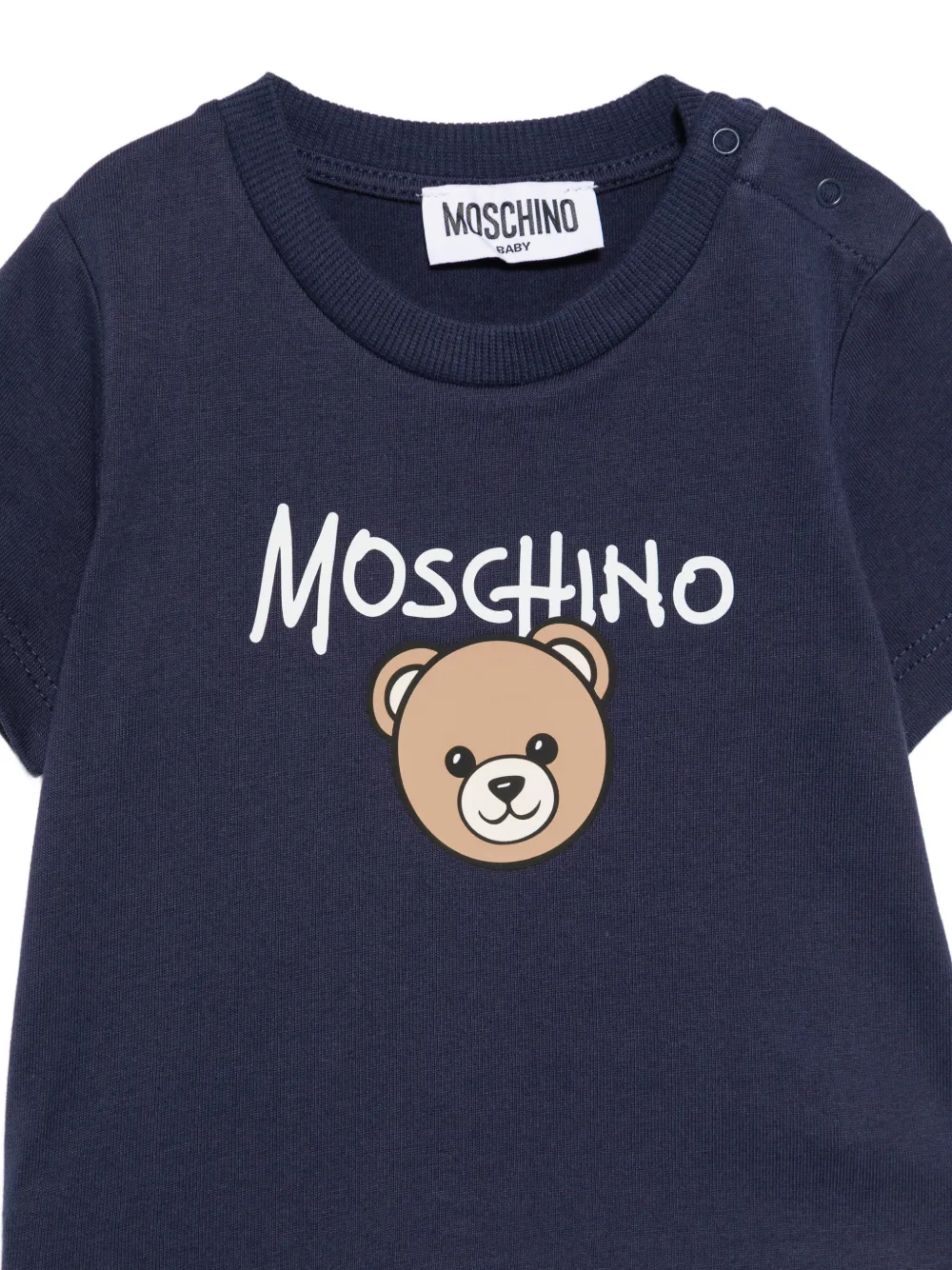 Moschino Kids T-shirt met teddybeerprint Blauw