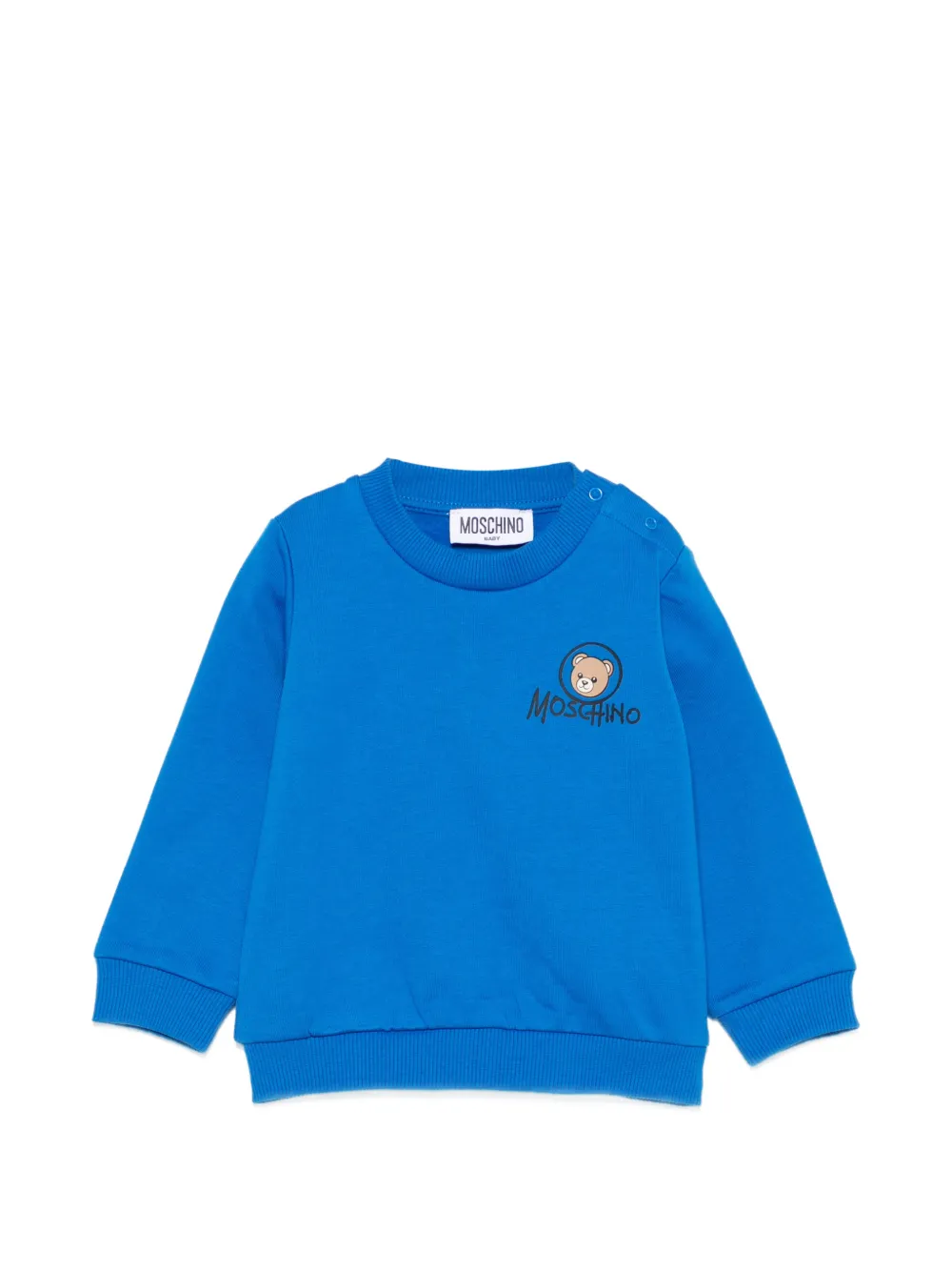 Moschino Kids Teddy Bear shoulder-button sweatshirt - Blu