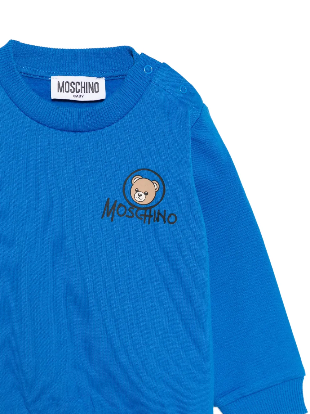 Moschino Kids Sweater met teddybeerprint Blauw