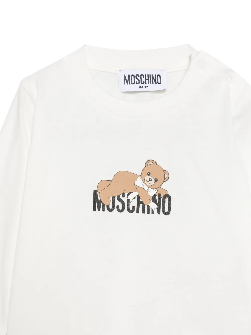 Moschino Kids T-shirt met logoprint Wit