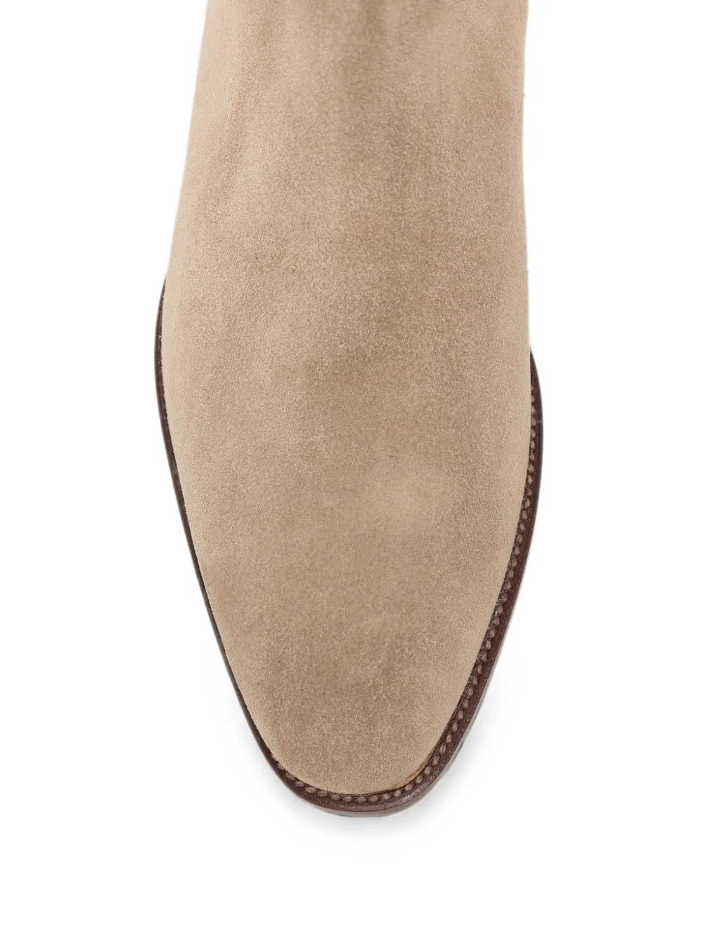 Saint Laurent suede Chelsea boots Beige