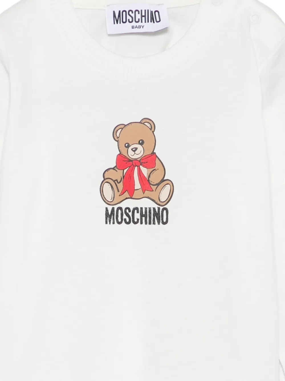 Moschino Kids T-shirt met lange mouwen Wit