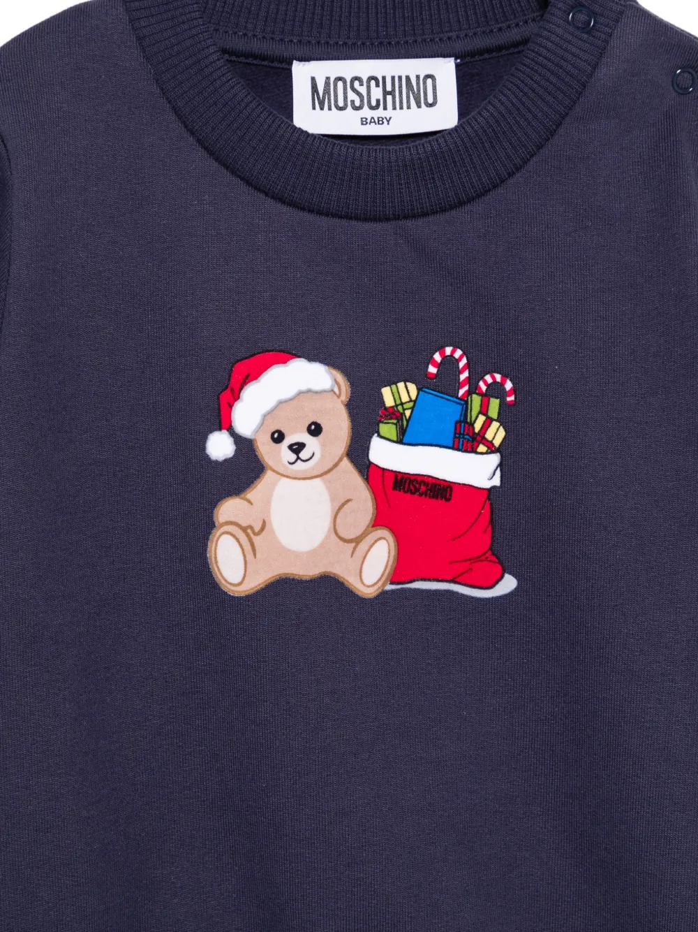 Moschino Kids Sweater met teddybeerprint Blauw