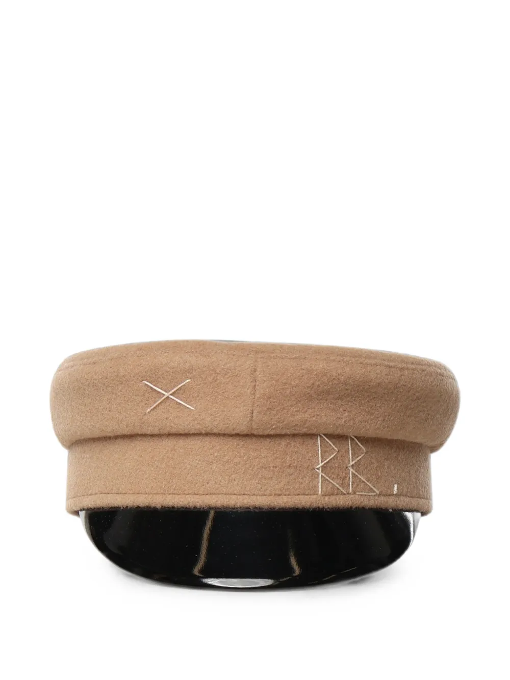 Ruslan Baginskiy logo-embroidered patent-peak baker boy hat - Toni neutri