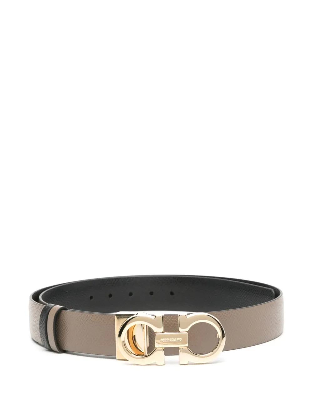 Ferragamo Gancini-buckle reversible belt - Marrone