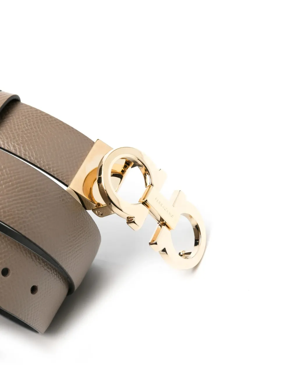 Ferragamo Riem met Gancini-gesp Bruin