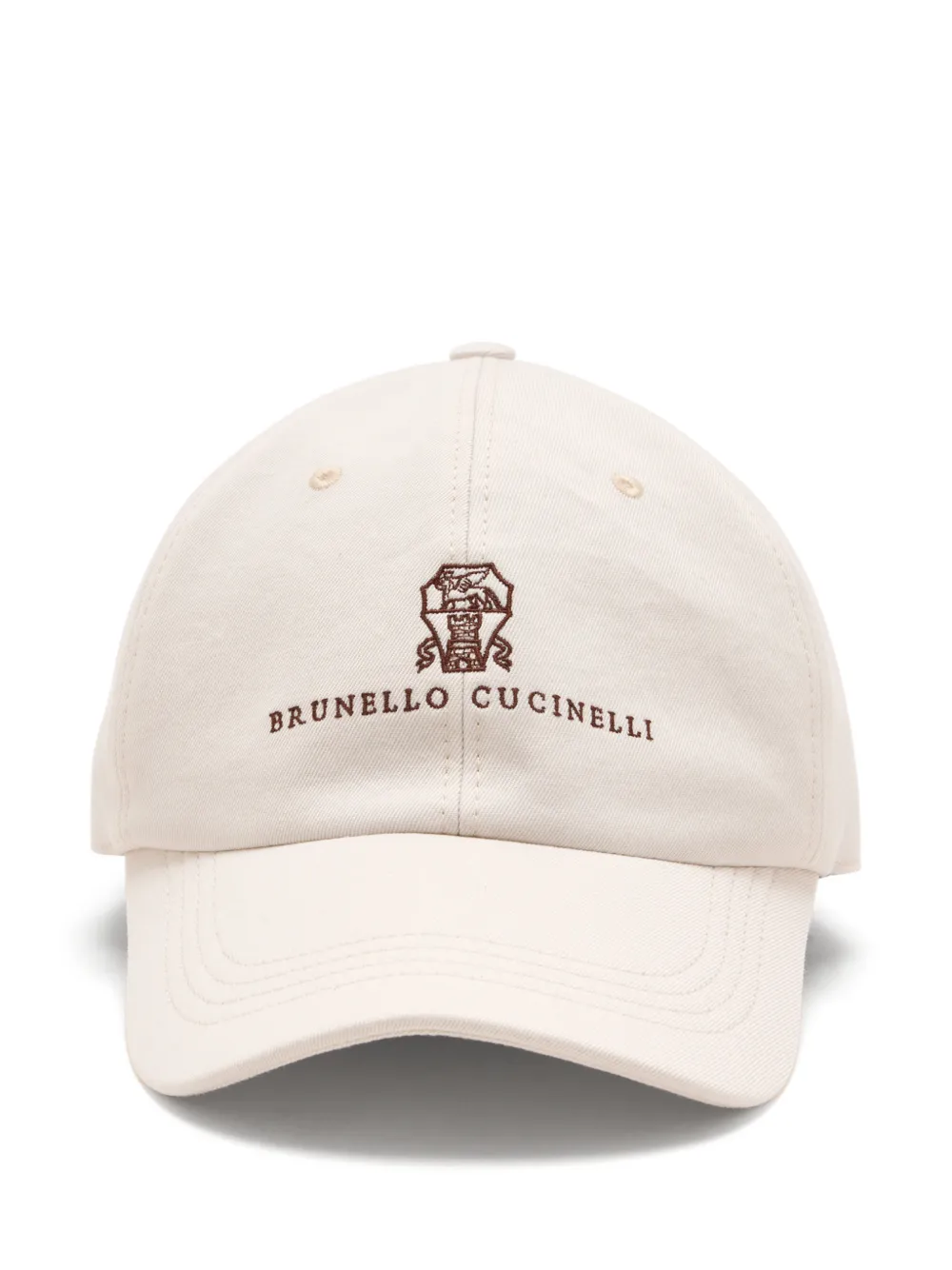 Brunello Cucinelli logo-embroidered baseball cap - Nude
