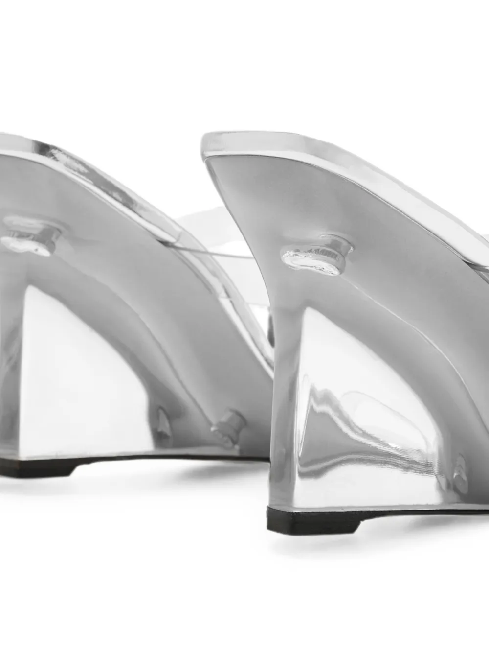 Stuart Weitzman transparent-strap wedge sandals Wit