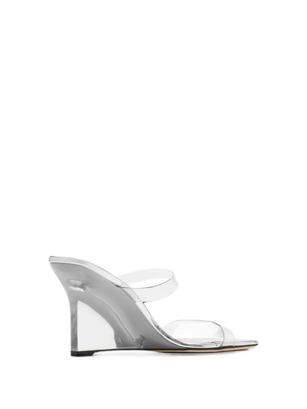 Stuart Weitzman transparent-strap wedge sandals Wit