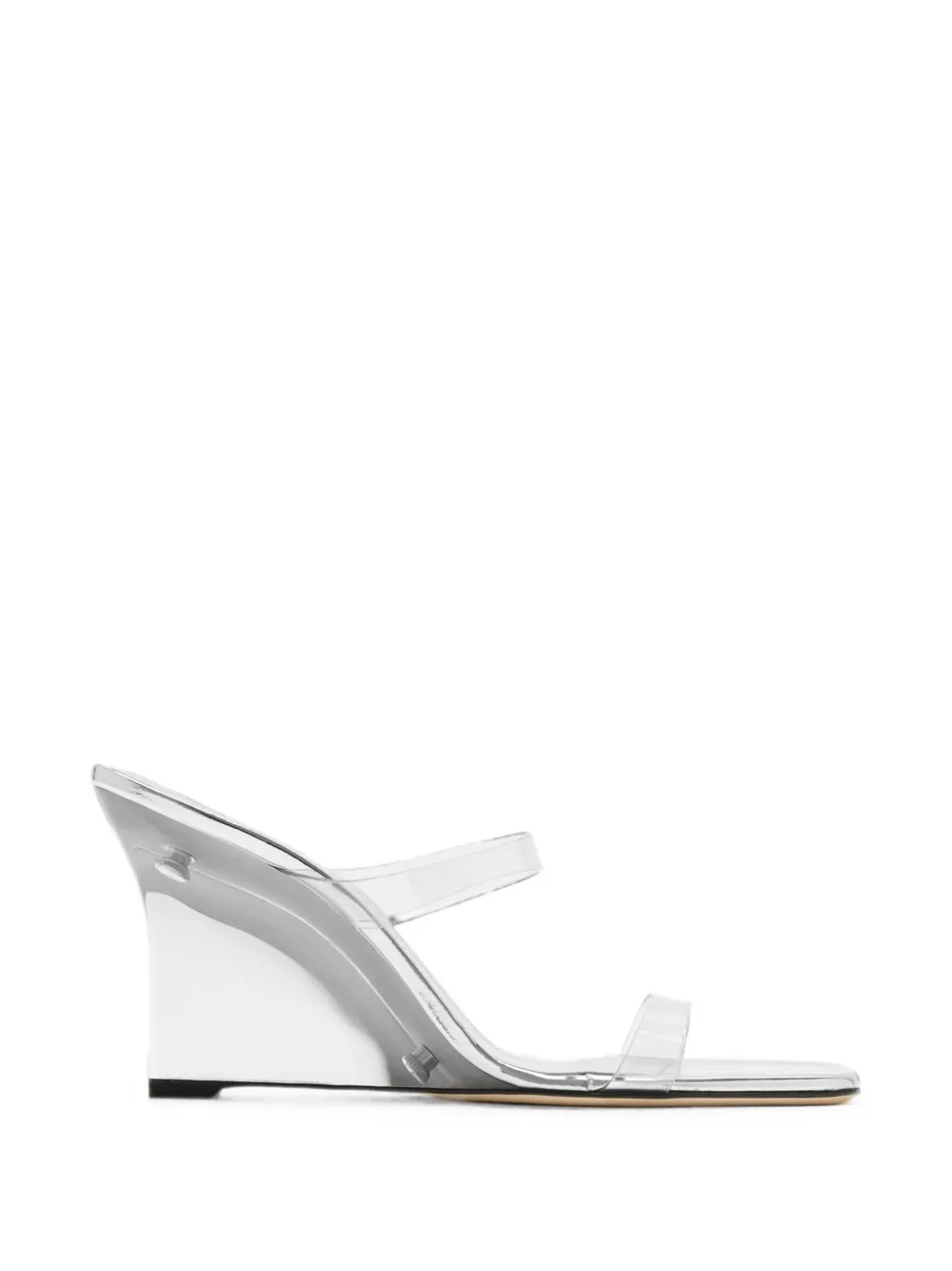 Stuart Weitzman transparent-strap wedge sandals - Bianco