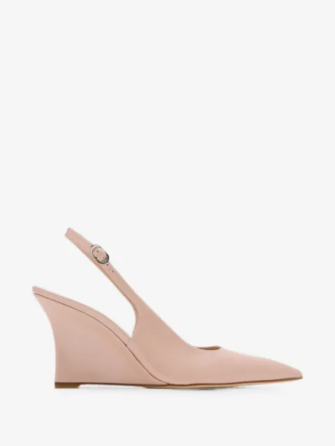 Stuart Weitzman patent-leather slingback sandals