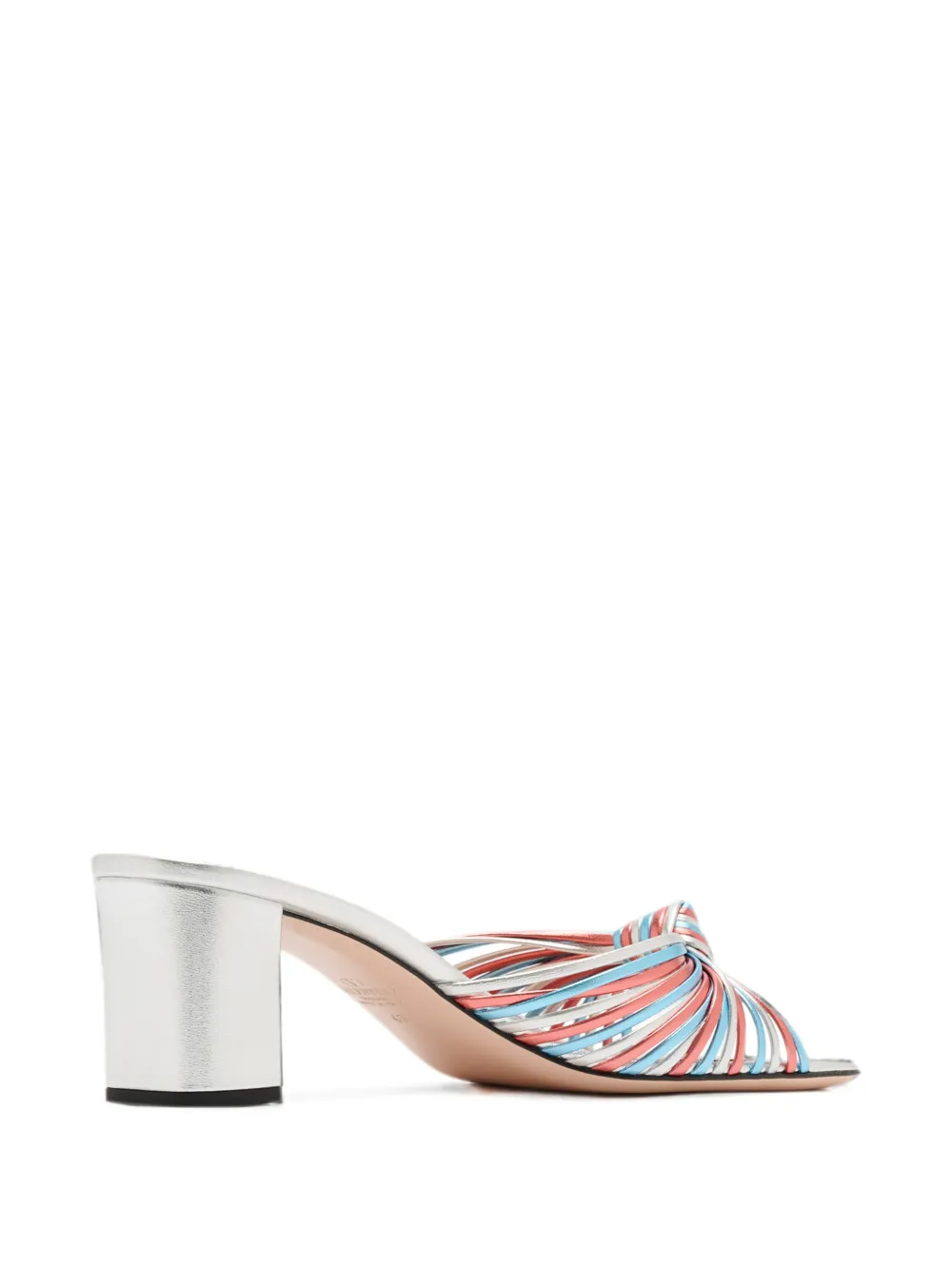 Valentino Garavani VLogo Signature knotted mules Zilver