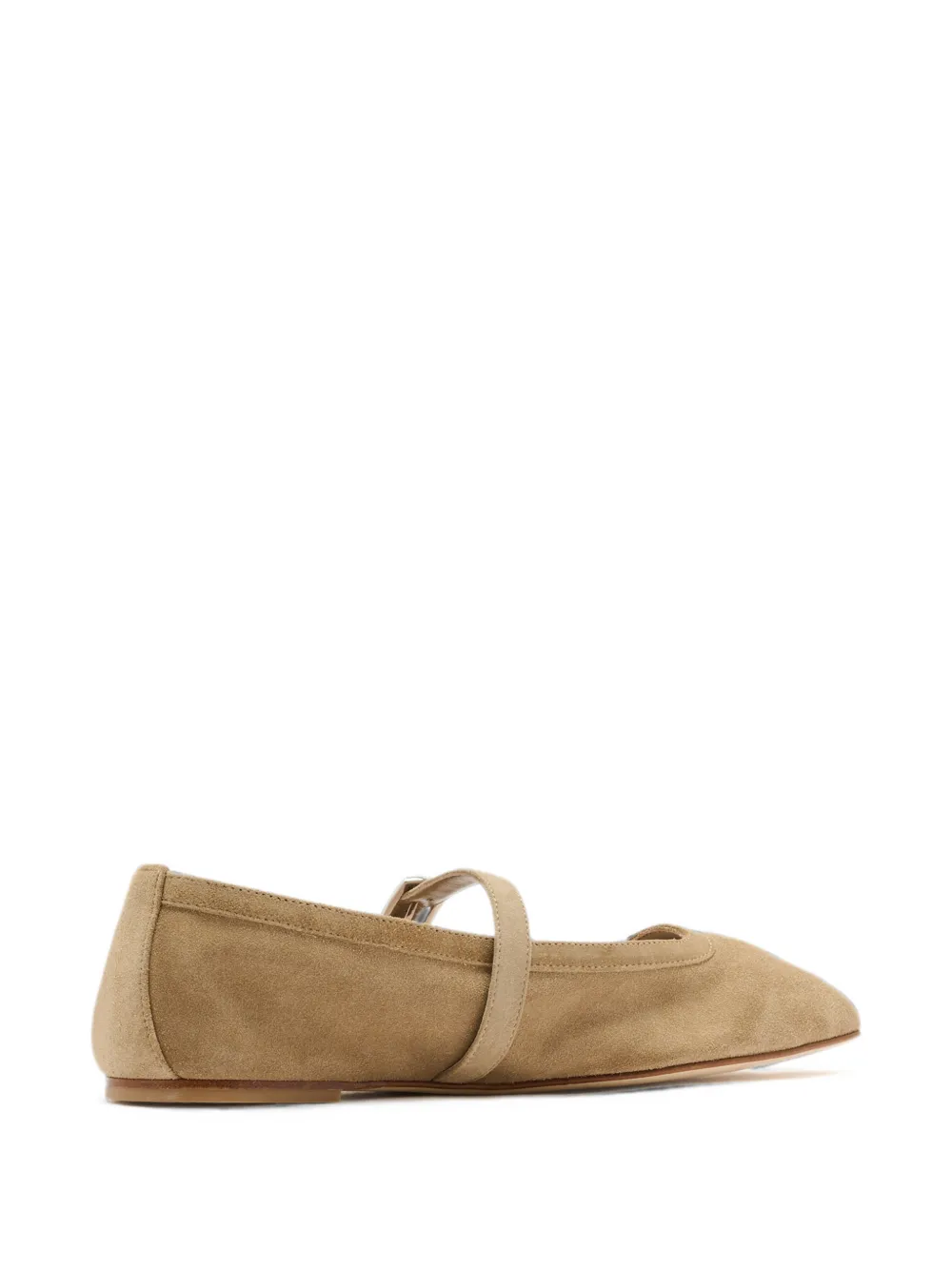 Stuart Weitzman buckle-fastening square-toe ballet flats Beige