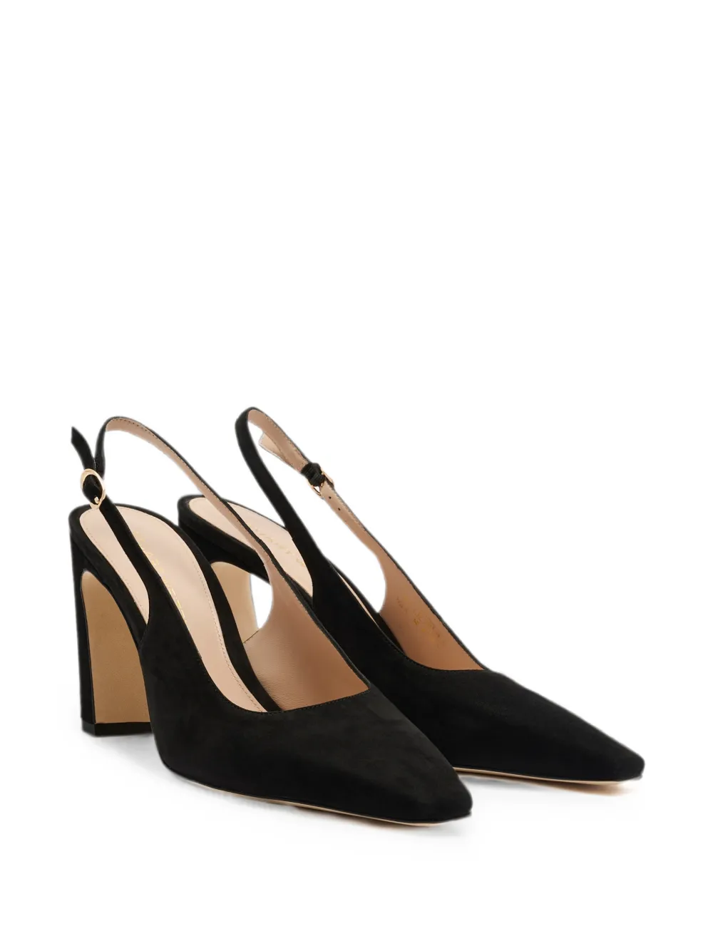 Stuart Weitzman slingback pointed-toe sandals Zwart