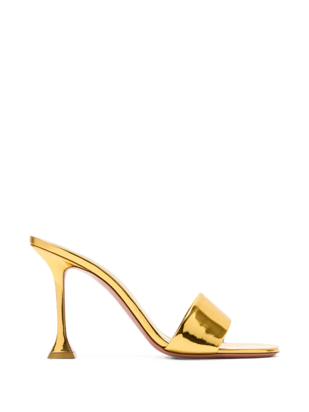 Amina Muaddi Lupita metallic sandals Goud