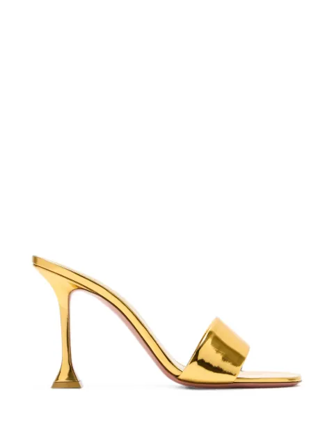 Amina Muaddi Lupita metallic sandals