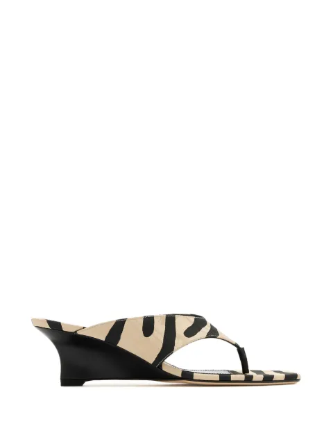 Stuart Weitzman zebra-print wedge sandals