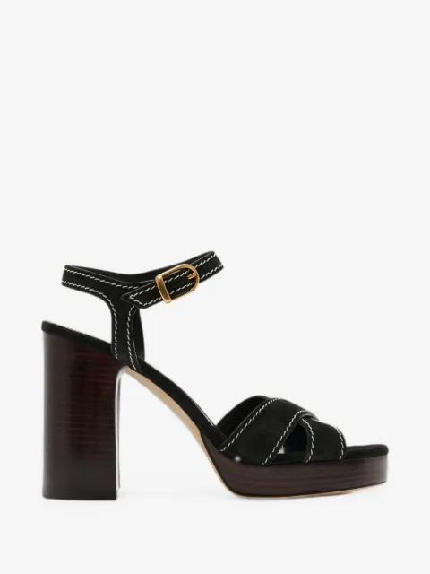 Stuart Weitzman Dayna contrast-stitch platform sandals